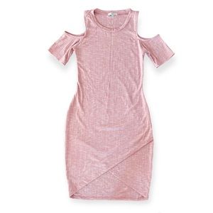 NWOT CHARLOTTE RUSSE Cold Shoulder Dress Pink Mauve Women’s size S